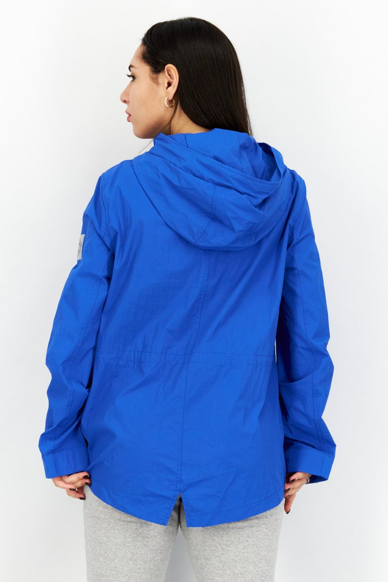 Aigle Aigle x Faguo Women Brand Logo Windbreaker Jacket, Blue - Image 3