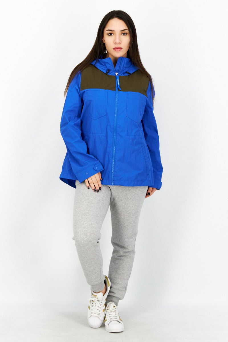Aigle Aigle x Faguo Women Brand Logo Windbreaker Jacket, Blue - Image 2
