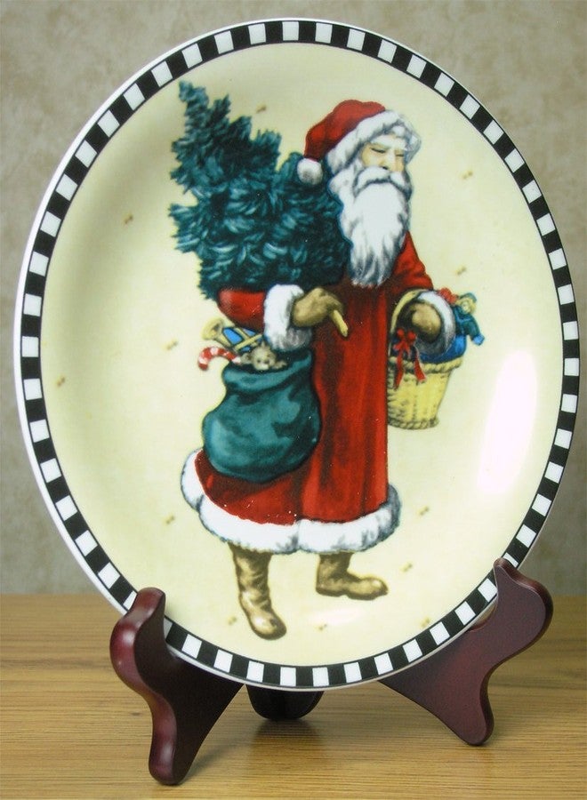 BANBERRY DESIGNS Mahogony Wooden Easels - Premium Quality Folding Display Stand - 7" H - Set of 3 Easels Ideal for Medium Sized Plates Plaques Books Tiles - Image 2