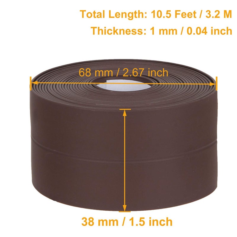 APACALI 5 Pack Caulk Tape Strips 1.5”x 10.5’ Flexible Self Adhesive Sealing Tape Waterproof Mildew-Proof Bathroom Caulking Tape for Bathtub Shower Floor Wall Corner Kitchen Sink Gas Stove Countertop - Image 2