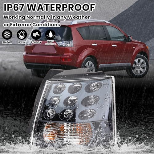 Clidr Right Side Tail Light Assembly for Mitsubishi Outlander EX 2007 2008 2009 2010 2011 2012 2013 Outer Brake Light Tail Lamp Passenger (Don't fit for mitsubishi outlander V4) - Image 5