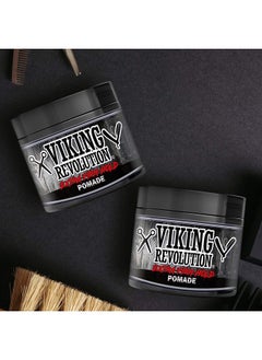 Viking Revolution Extreme Hold Pomade for Men – Style & Finish Your Hair (2 Pack)  - Image 1