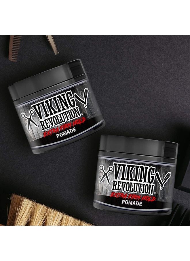 Viking Revolution Extreme Hold Pomade for Men – Style & Finish Your Hair (2 Pack)  - Image 1