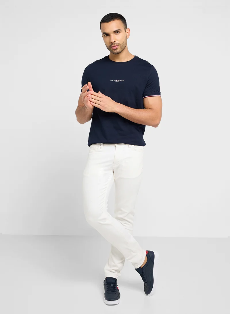 تومي هيلفيغر Logo Crew Neck T-Shirt