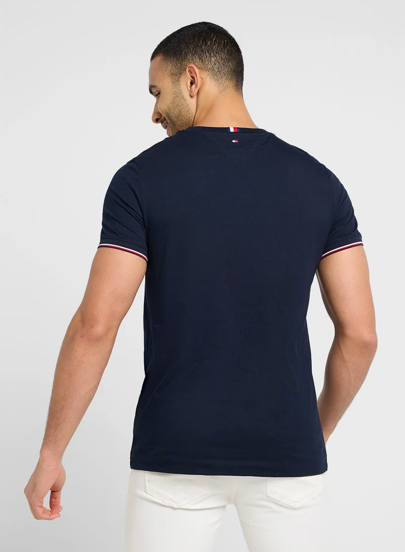 تومي هيلفيغر Logo Crew Neck T-Shirt