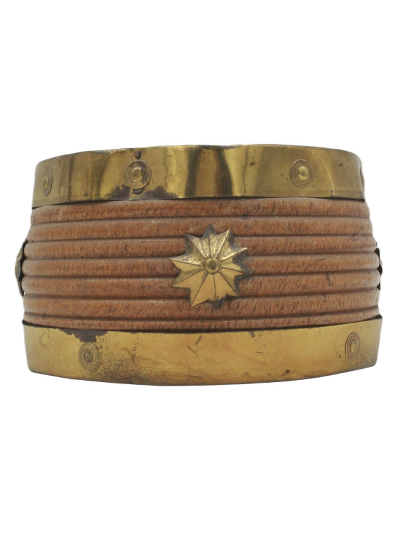Antique Museum Rare Collection Wooden Rice Measuring Bowl Bras-11 X 17 cm - Image 1