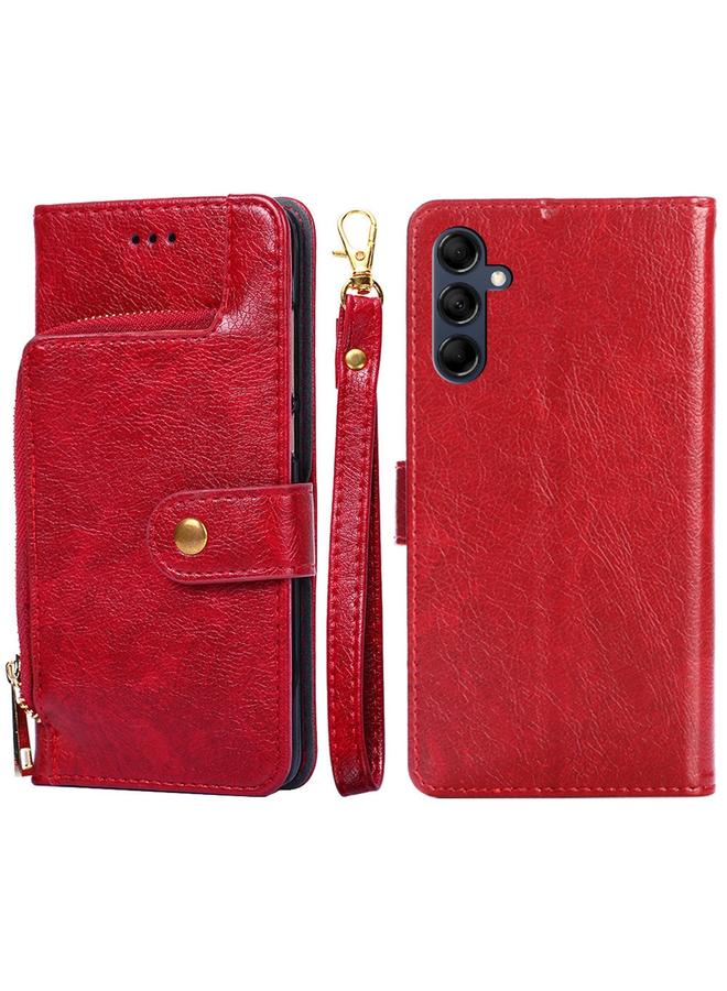 S-TOP Case For Samsung Galaxy M14 5G Zipper Bag Leather Phone Case - Image 1