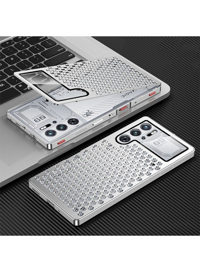 general Suitable for nubia Red Magic 9Pro/9Pro+ aluminum alloy elastic buckle honeycomb cooling gaming phone case - Image 1