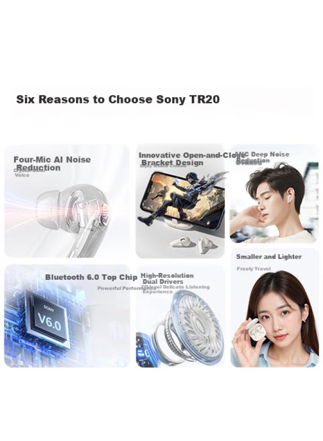 Soaiy Tr20 True Wireless Bluetooth Earphones With Anc Active Noise Cancellation, In-ear Design For Music And Calls, Long Battery Life, Low Latency For Gaming, Compatible With Apple And Huawei, Cocoa Black - Image 1