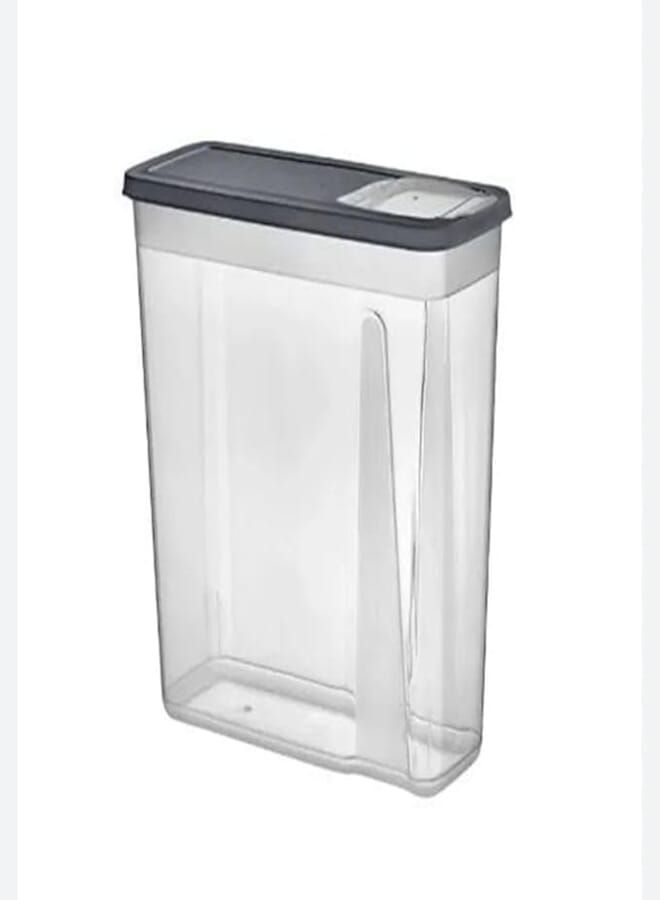هابي هوم ريوسابلي فوود ستوراجي كونتاينير مادي وف هيالتهي بلاستيك فور ورجانيزينج فوود, سبيكيس, جراينس, اند نوتس. ترانسبارينت جراي. 5.9-ليتير كاباكيتي ويته ا تيجهت-فيتتينج ليد. سليم, سباكي-سافينج ديسيجن فروم هاب