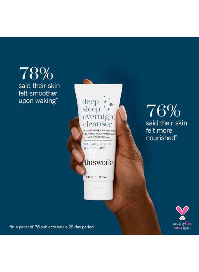 This Works - Deep Sleep Overnight Cleanser, with Oat Amino Acids & Hyaluronic Acid to Gently Exfoliate & Rehydrate, 100ml - Image 1