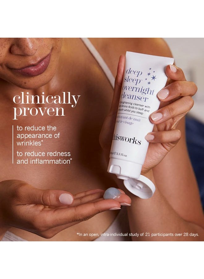 This Works - Deep Sleep Overnight Cleanser, with Oat Amino Acids & Hyaluronic Acid to Gently Exfoliate & Rehydrate, 100ml - Image 1