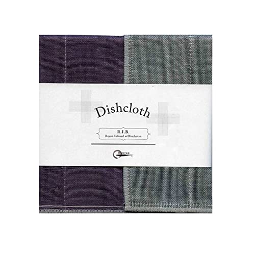 Nawrap Binchotan Charcoal Dishcloths, Naturally Anti-Odor, Set of 3, Aqua, White & Purple - Image 4