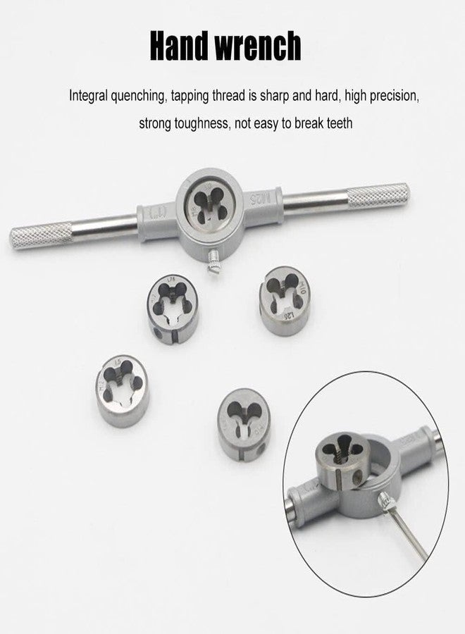 A AND S TOOLS ® 8Pcs Metric Hand Tap and Die Set, M3-M12 Screw Thread Plugs, Straight Taper Reamer Tools - Image 3