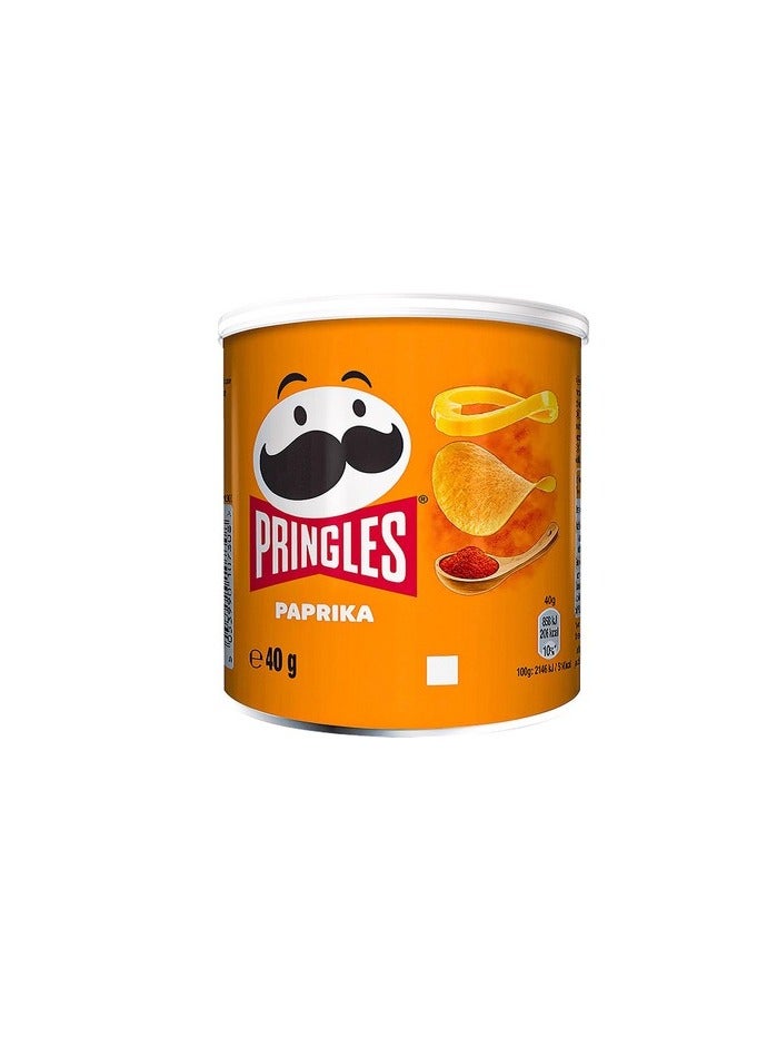 Pringles Paprika Flavour Potato Crisps, 40g