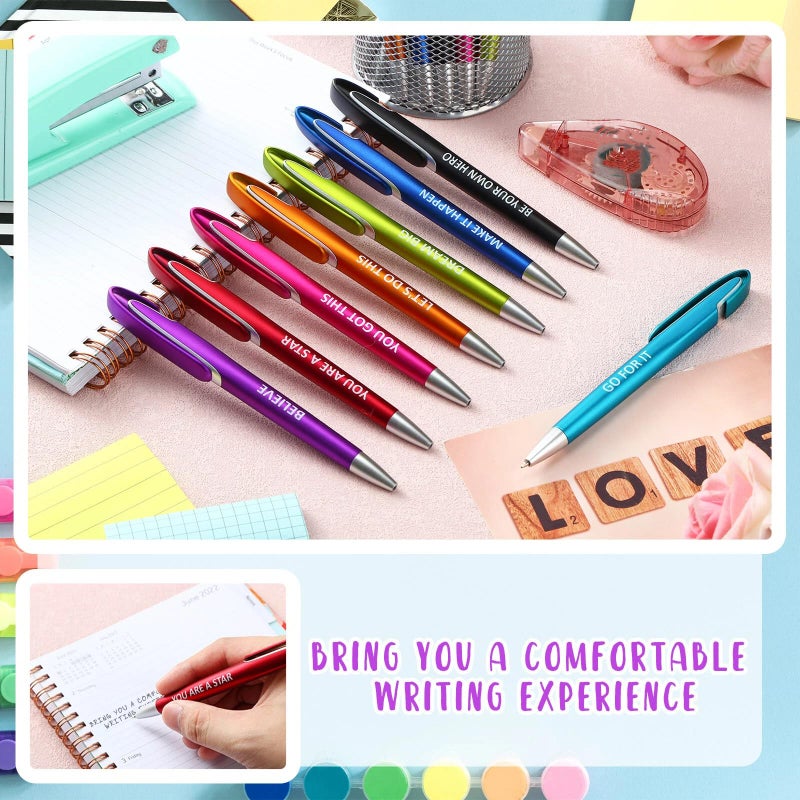Lincia 100 Pcs Positive Theme Ballpoint Pens Bulk with Inspirational Quotes Retractable Medium Point Affirmation Pens with Black Ink Thank You Gifts for Back to School, Nurse, Teacher - Image 3