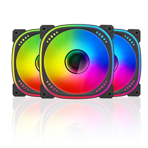 Ant Esports Spectraflow 120mm 3 IN 1 ARGB Case Fan Kit - Black, Infinity Mirror Design, PWM Control, 1800 RPM, 45 CFM Airflow - Image 2