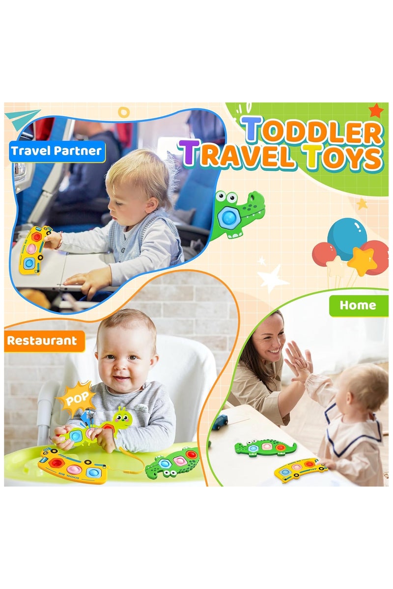 3 قطعة من ألعاب الأطفال الحسية Fidget Popper للأطفال من عمر 12 شهرًا فما فوق، ألعاب Pop It المبتكرة، ألعاب مونتيسوري للأطفال الصغار من عمر 1 إلى 3 سنوات، ألعاب دفع وفرقعة الفقاعات لتنمية المهارات الحركية الدقيقة، ألعاب سفر للأطفال لتخفيف التوتر. - Image 4