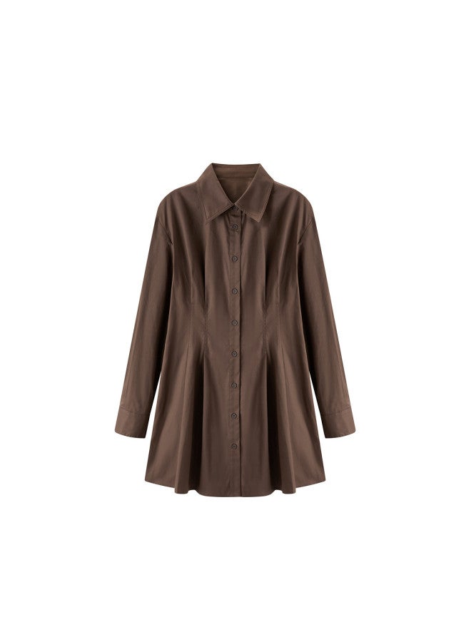 Waxbird Dress Commuting Winter Turn-down Collar Long Sleeve - Image 4