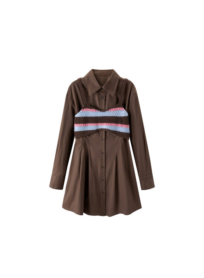 Waxbird Dress Commuting Winter Turn-down Collar Long Sleeve - Image 2