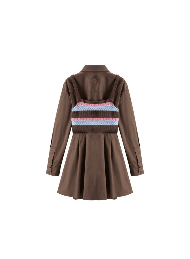 Waxbird Dress Commuting Winter Turn-down Collar Long Sleeve - Image 3