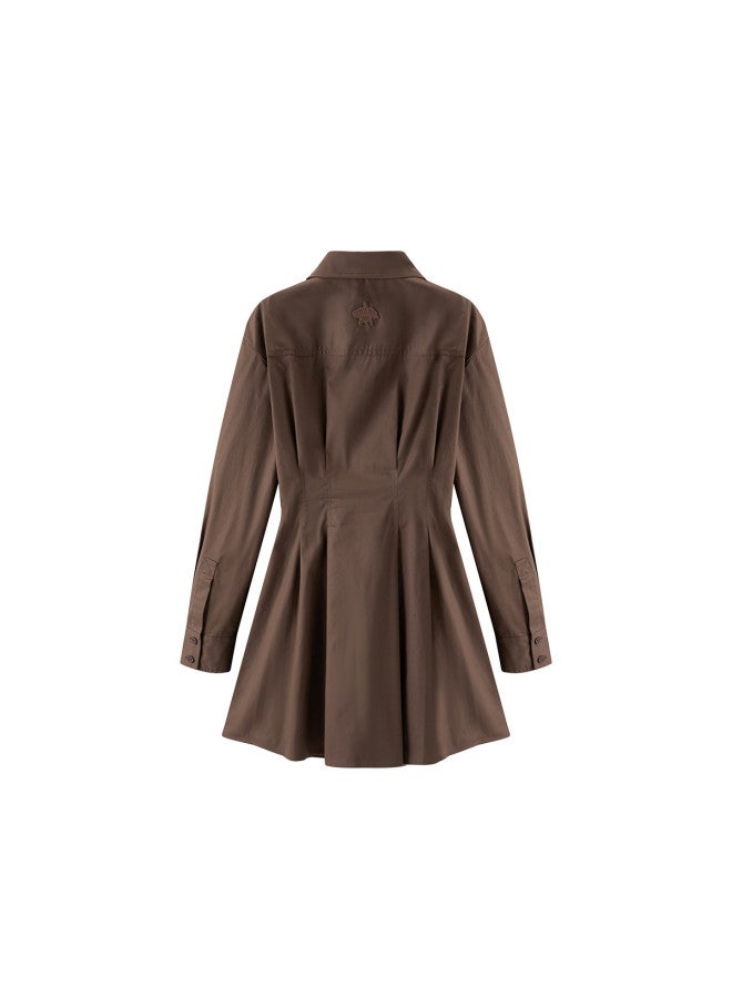 Waxbird Dress Commuting Winter Turn-down Collar Long Sleeve - Image 5