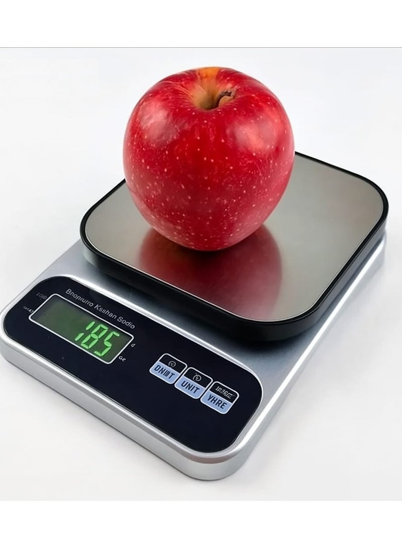 ميزان مطبخ رقمي عالي الدقة - إلكتروني مع شاشة LCD ، مثالي لقياس المكونات بدقة وسهولة، سعة 10 كيلوجرام - Image 5