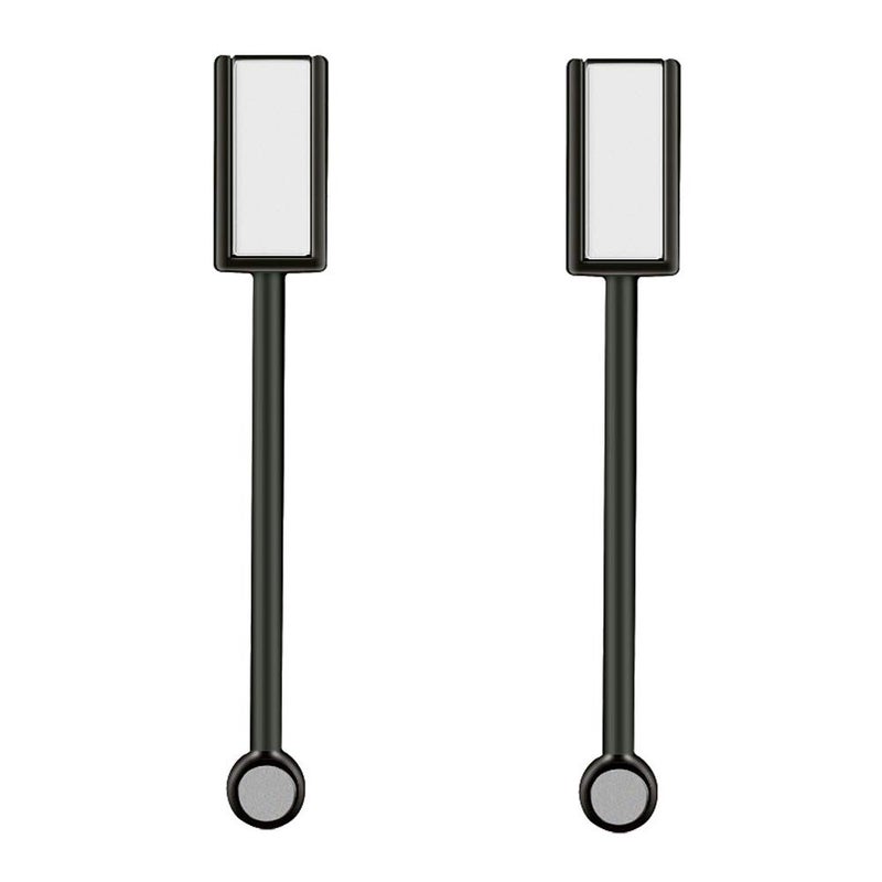 lasenersm 2 Pieces Magnet Stick Doublehead Nail Magnet Stick Cat Eye Magic Magnet Stick for 3D Magnetic Cat Eye Gel Magic Nail Art Manicure Tool Black
