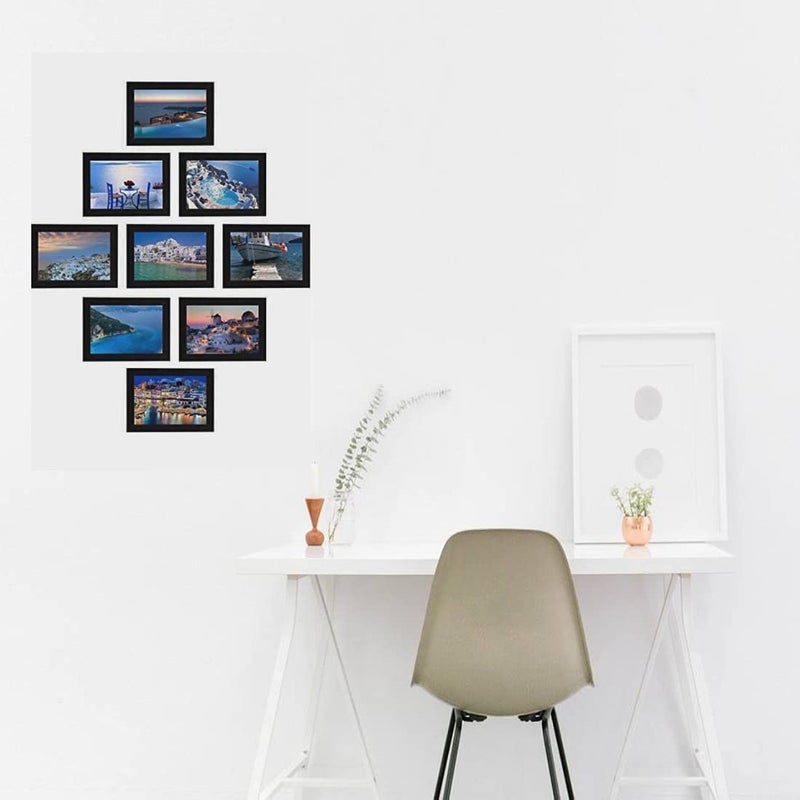 SUNNY CREATION SUNNY CREATION Decorative Premium Set of 9 Individual Wall Photo Frame 6 X 4 picture size BlackSynthetic  - Image 2