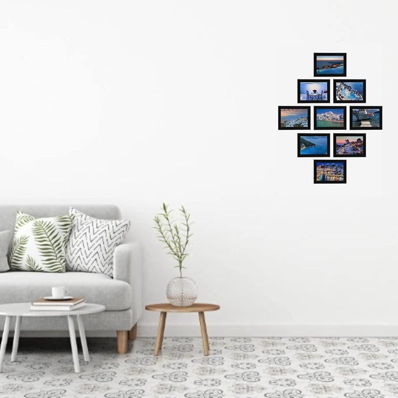 SUNNY CREATION SUNNY CREATION Decorative Premium Set of 9 Individual Wall Photo Frame 6 X 4 picture size BlackSynthetic  - Image 3