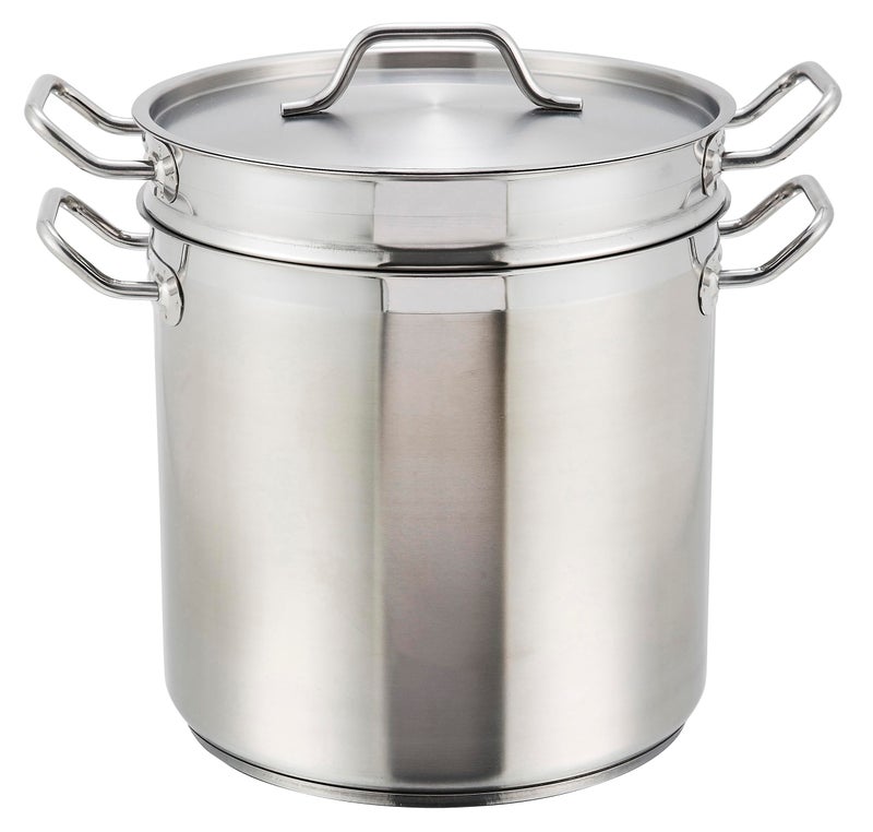 Winco Winware  Stainless 20 Quart Double Boiler with Cover