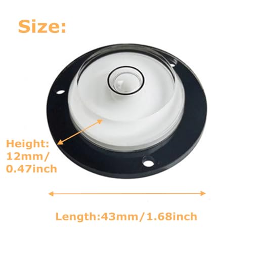 LAIESYA 4Pcs Spirit Bubble Levels Little Circular Level Measuring Tools Multi-Directional Leveling for Camera, Refrigerator, Picture Hanging (Style A) - Image 5