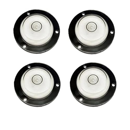 LAIESYA 4Pcs Spirit Bubble Levels Little Circular Level Measuring Tools Multi-Directional Leveling for Camera, Refrigerator, Picture Hanging (Style A) - Image 1