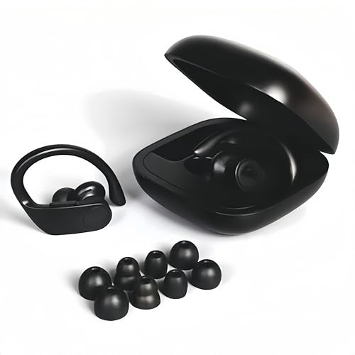 Wiki VALLEY 8 Pairs Replacement Silicone Earbuds Tips for Powerbeats Pro & Beats Flex/BeatsX Headphones, 4 Sizes Soft Flexible Noise Reduction Eartips Compatible with Beats Flex Earbuds Replacement Tips (Black) - Image 4