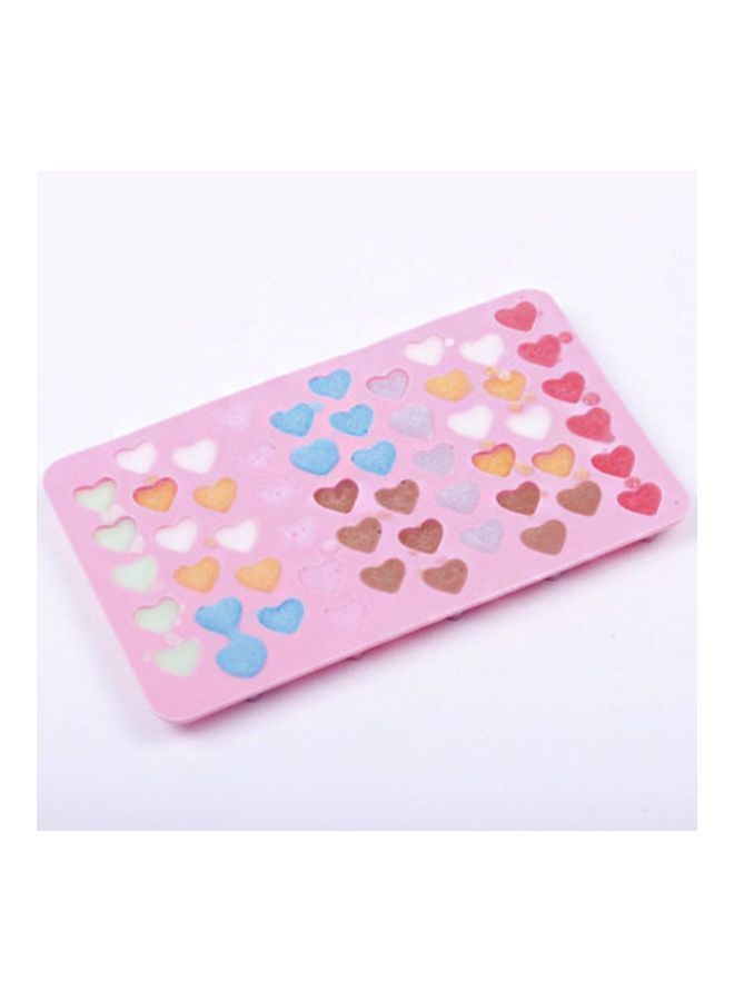 NIBEMINENT 55 Cavity Silicone Mini Heart Shape Mould Tray Pink 18.5x11x1.4centimeter - Image 3