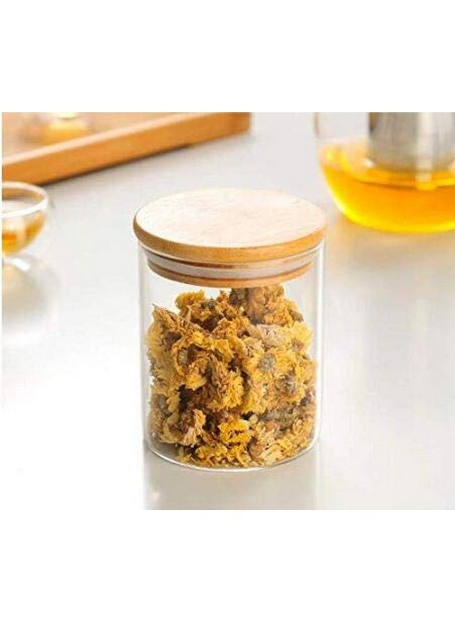 2 Pcs Clear Glass Food Storage Jars with Airtight Bamboo Lid 250ml/8.5oz Kitchen Canisters for Coffee Bean Dry Fruit Candy Tea Spice Cookie Jar - pzsku/ZB0212335ACED34380825Z/45/_/1738306132/f1fbb583-d84f-4434-a387-6ddec55c6d91