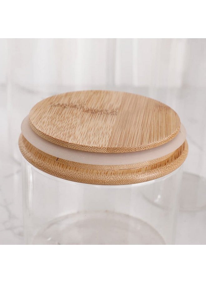 2 Pcs Clear Glass Food Storage Jars with Airtight Bamboo Lid 250ml/8.5oz Kitchen Canisters for Coffee Bean Dry Fruit Candy Tea Spice Cookie Jar - pzsku/ZB0212335ACED34380825Z/45/_/1738306137/597eeffe-2b9f-4d84-be6c-4529a6576e5e