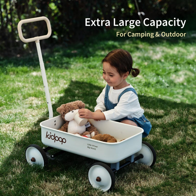 Kidpop PULA-Wild 2-in-1 Kids' Pull-Along Wagon Toddlers Push Walker for 2.5-8 Adjustable Handlebar, Birthday Gifts Max Weight 33 lbs (Green) - Image 5