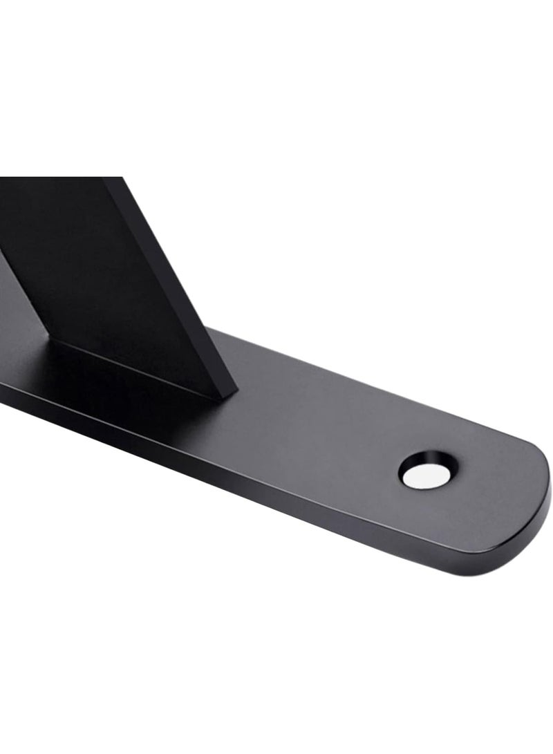 2 Pcs Heavy Duty Tabletop Support Brackets – L-Shaped Right Angle Wall Mounted Shelf Brackets – Strong & Durable Shelf Supports for Tables, Desks, Bar Tops – Black - Image 2