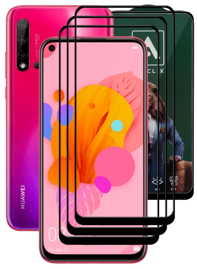 ACLIX 3 Pieces Antistatic ESD Dustproof Premium Quality High Definition Tempered Glass Screen Protector Designed For Huawei nova 5i - Image 1