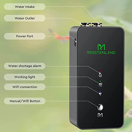 Moistenland WiFi Enabled Reptile Mister for Terrariums, Reptile Misting System for Snake Ball Python Tortoise Lizard Aquarium with 2 Adjustable Misting Nozzles - Image 3