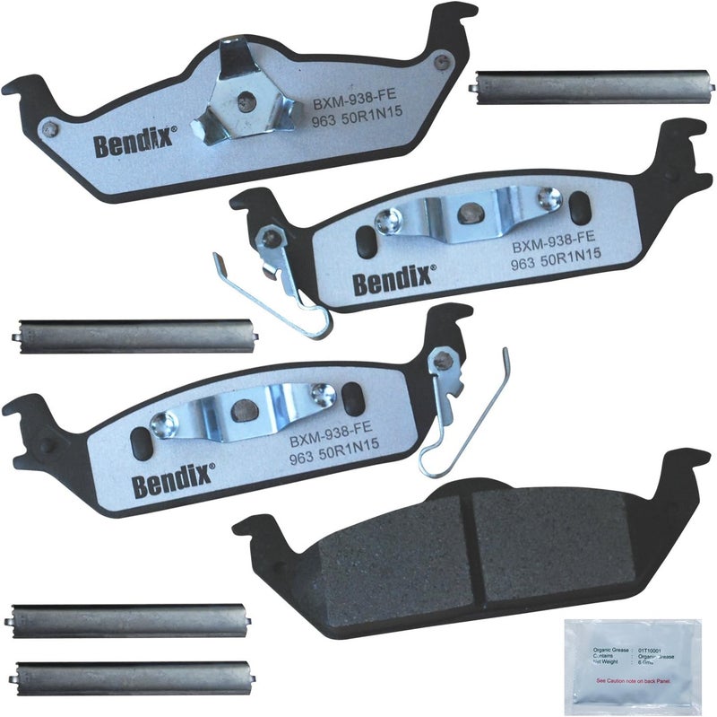 Bendix Fleet Metlok MKD963FM Semi-Metallic Rear Brake Pads for Dodge Dakota 2004-2003 - Image 1