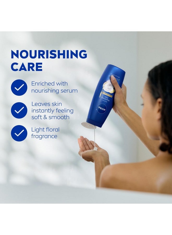 NIVEA Nourishing Care Body Wash with Nourishing Serum, Moisturizing Body Wash for Women, Enriched with Provitamin B5 and Vitamin E, 20 Fl Oz Bottle - Image 3