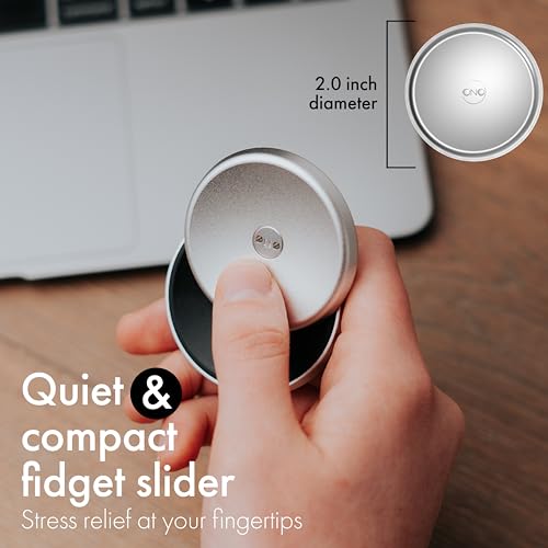 ONO Slider - Handheld Fidget Toy for Adults | Help Relieve Stress, Anxiety, Tension | Promotes Focus, Clarity | Compact, Portable Design (Grey - Aluminum) - Image 2