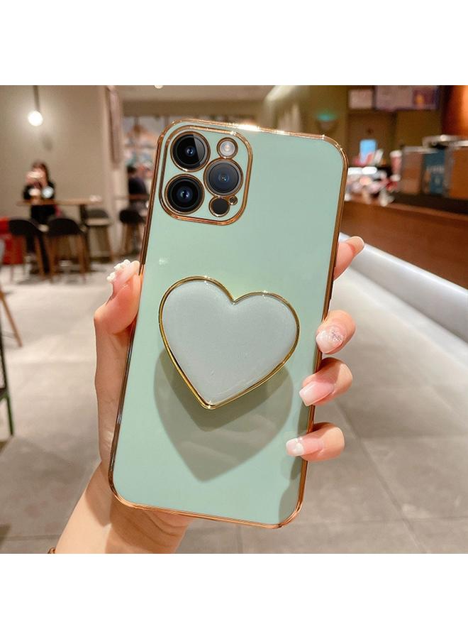 S-TOP Case For iPhone 13 Pro Max Electroplating Love Heart Holder TPU Phone Case - Image 1