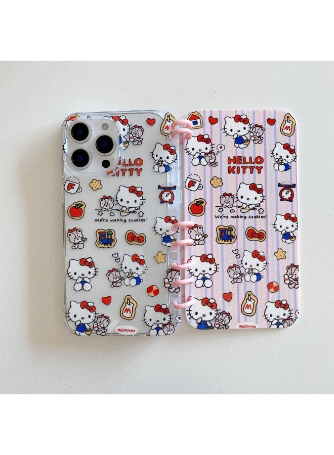 NIBEMINENT Cartoon Fresh Kt Cat Protective TPU Case Cover For iPhone 15 Pro Max, Full Screen Kt Cat