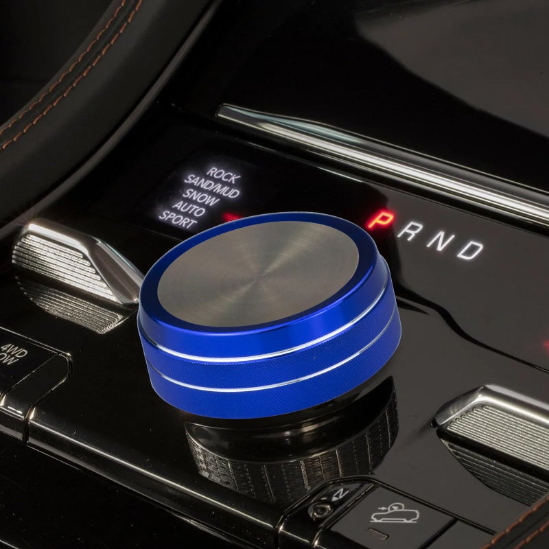 HDUFC for Jeep 2022-2025 Grand Cherokee/Grand Cherokee 4xe/Grand Cherokee L car Interior 6-Piece Set, Shift Switch, air Conditioning Adjustment, Headlight Switch knob, Start Button Cover/Ring (Blue) - Image 5