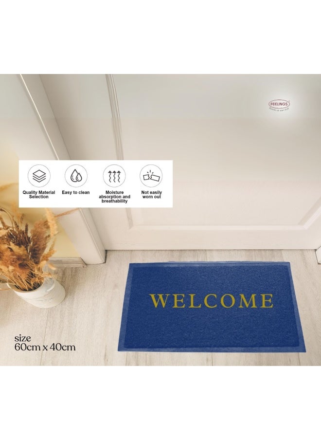 Feelings Feelings Welcome Door Mat 40 X 60 Cm Blue  - Image 4