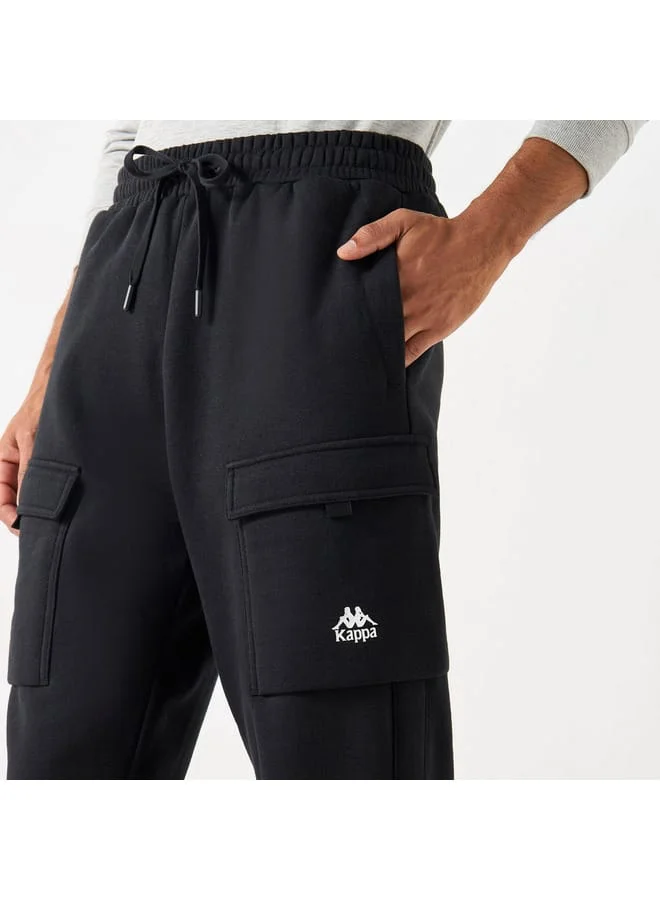 Kappa Kappa Solid Joggers with Cargo Pockets and Drawstring Closure