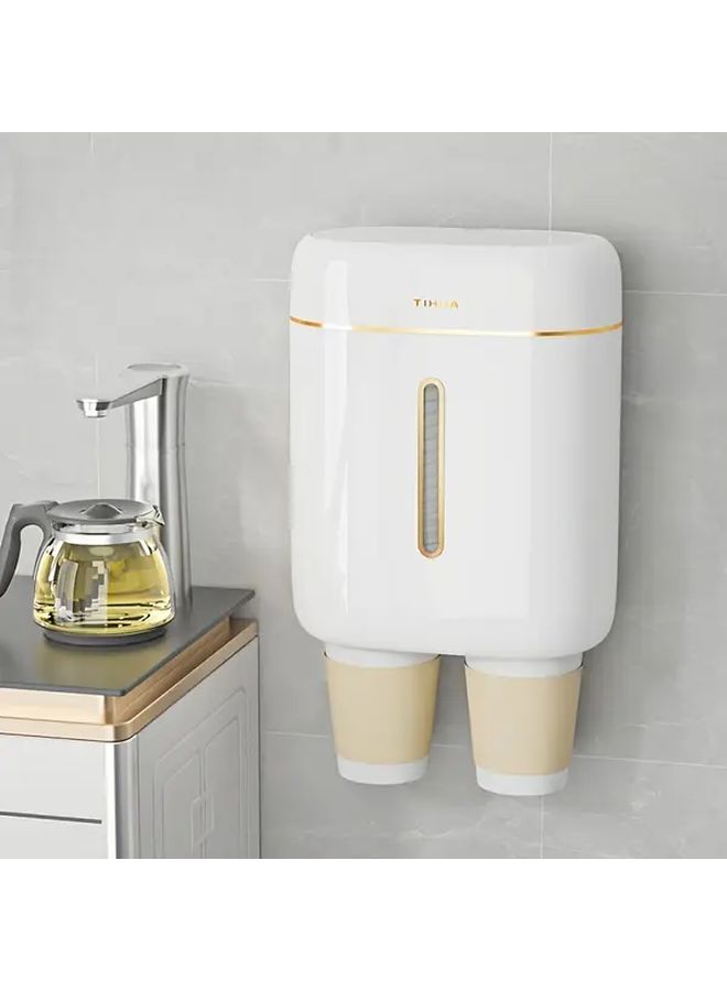 White Automatic Space Saving Cup Holder Dispenser Organizer Container - Image 1